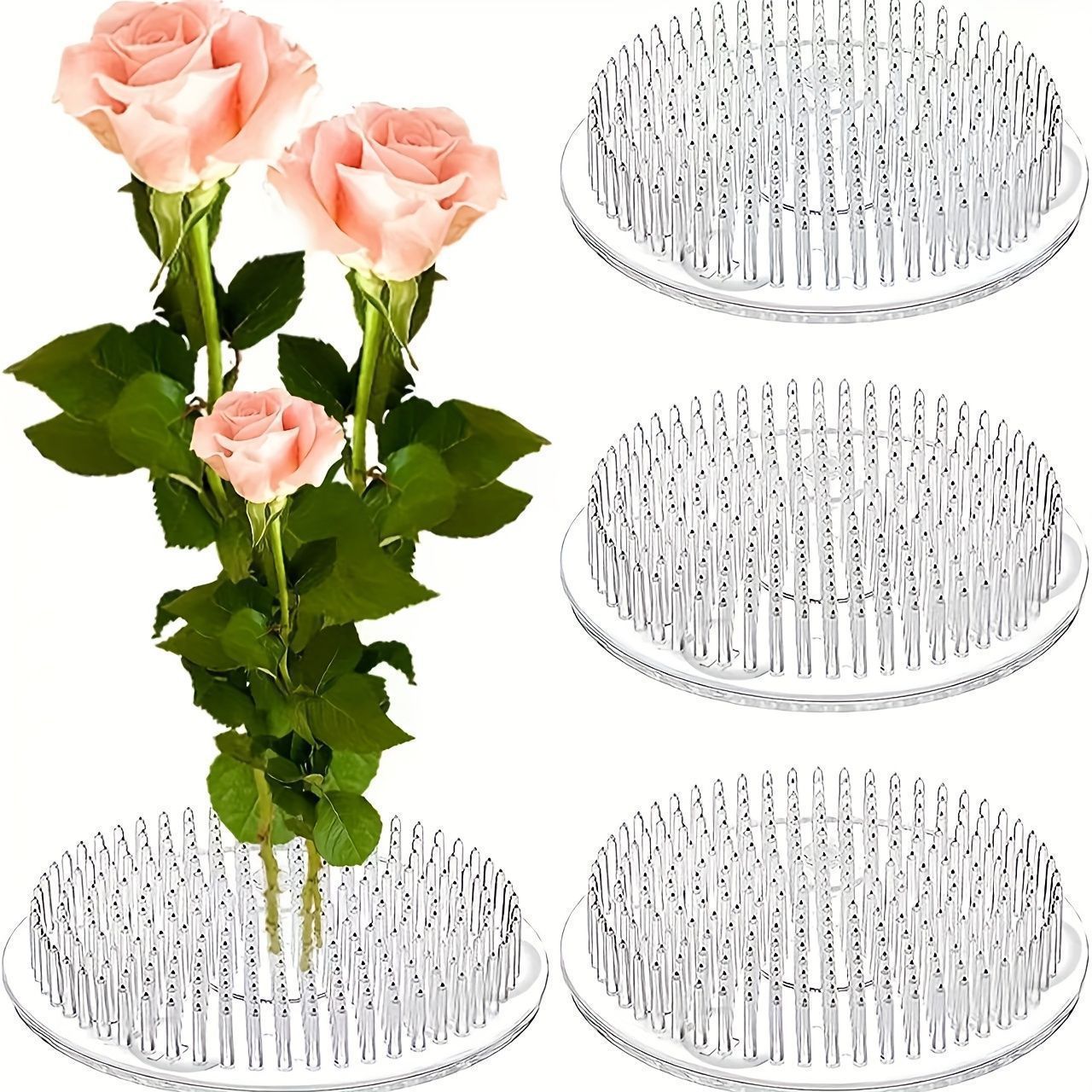 Florist Supply Vases - Penyangga Batang Ikebana Bulat dengan Suction