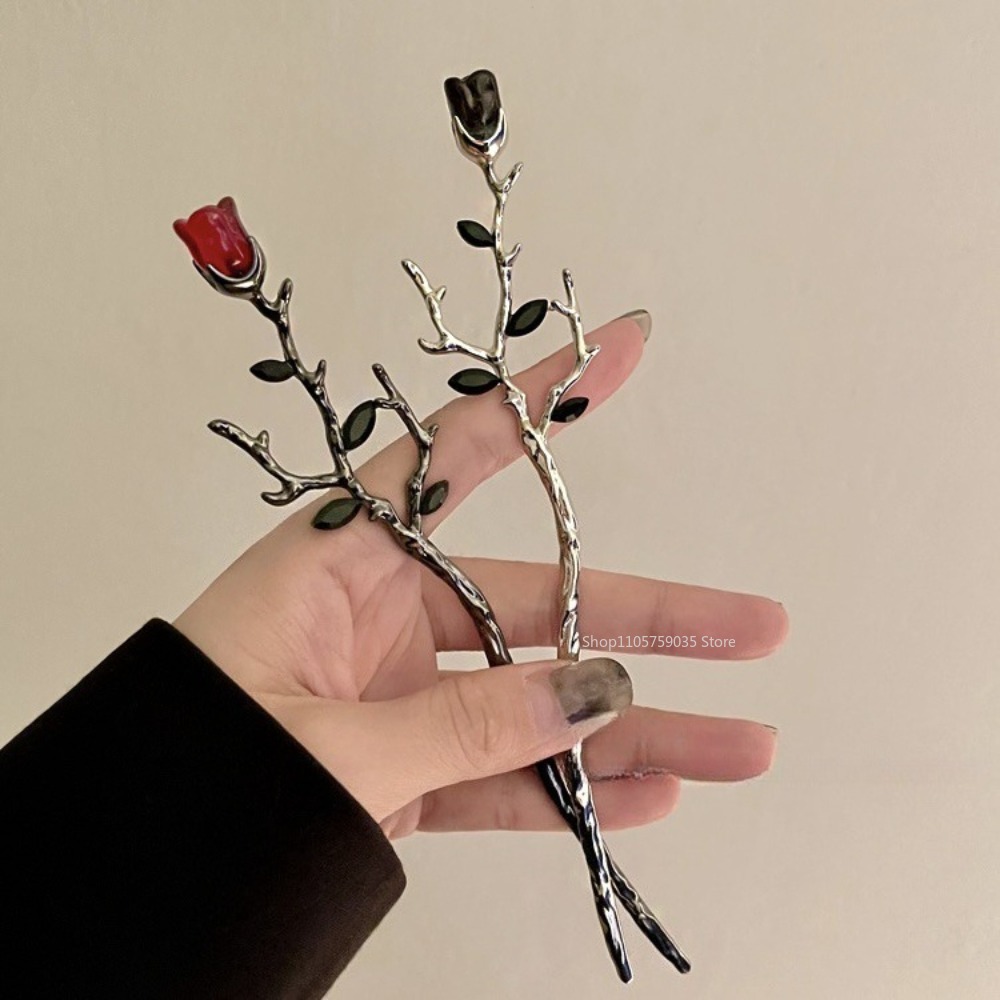 Jepit Rambut Bunga Mawar Merah - Supply Florist ulasan dan harga